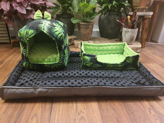 Mata do klatki dla świnek, królika 92x47 wodoodporna brązowa