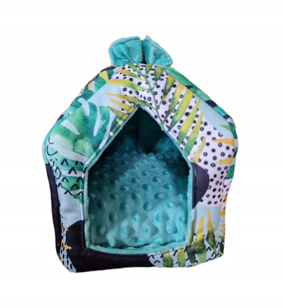 Domek z kokardką dla świnki morskiej,jeża małych gryzoni + poduszka.Wygodny