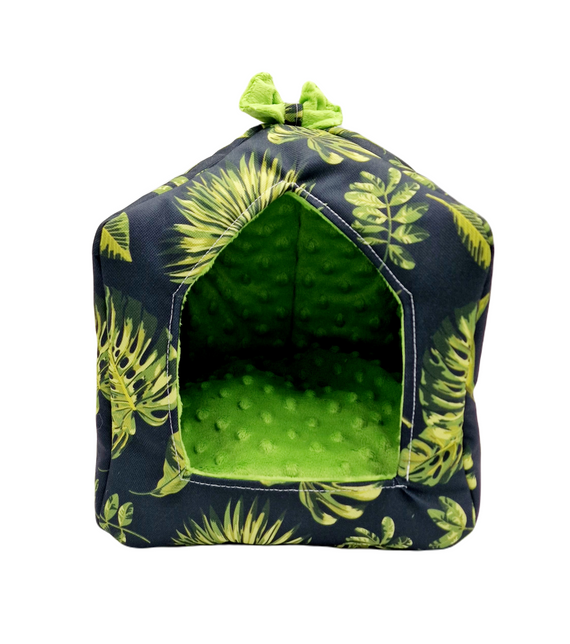 Domek z kokardką dla świnki morskiej,jeża małych gryzoni + poduszka.Wygodny