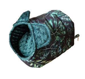 Domek z uszkami dla świnki morskiej, jeża małych gryzoni + poduszka.Wygodny