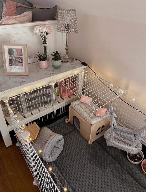 Mata do klatki dla świnki, jeża 100x50 wodoodporna miętowa