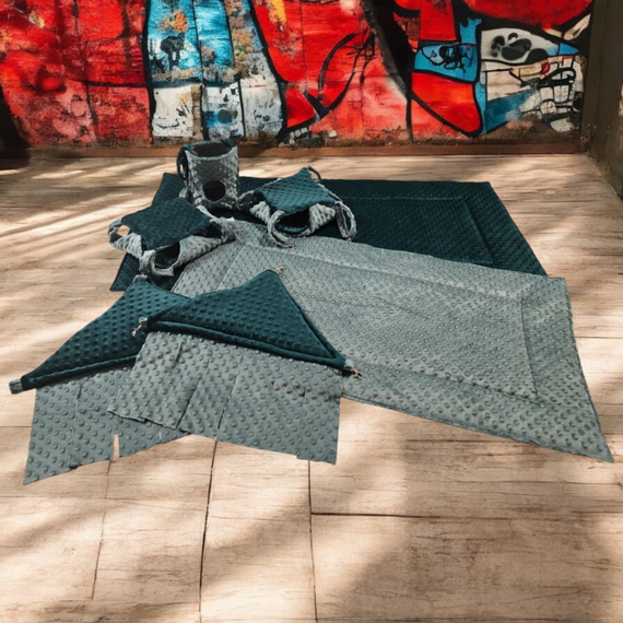 Mata do klatki dla świnki, jeża 120x60 wodoodporna beżowa z rantami