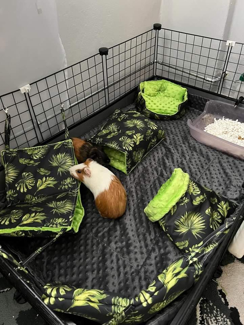 Mata do klatki dla świnek, królika 145x110 wodoodporna beżowa