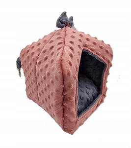 Domek z kokardką dla świnki morskiej,jeża małych gryzoni + poduszka.Wygodny