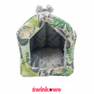 Domek z kokardką dla świnki morskiej,jeża małych gryzoni + poduszka.Wygodny